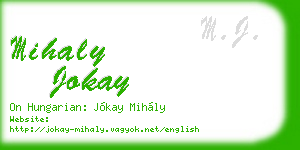 mihaly jokay business card